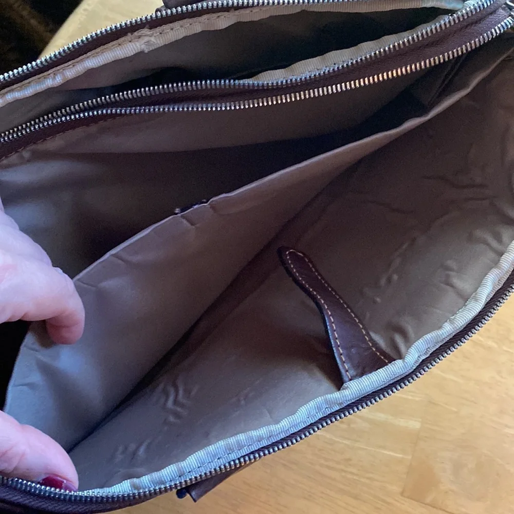 Valentina In Pell Brown Genuine Leather Briefcase Made In Italy